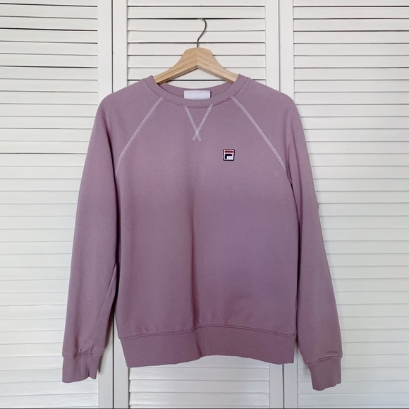 Fila Mauve Pink French Terry Pullover Sweater S​​​​​​​​​​​​​​​​​​​​​​​​​​​ - Picture 2 of 7